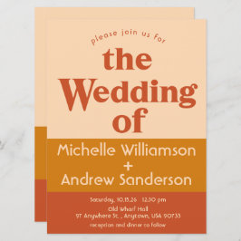 Oranje Terracotta Modern Retro 6.5x8.75 Kaart