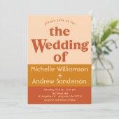 Oranje Terracotta Moderne Retro 5x7 Kaart (Staand voorkant)