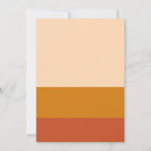 Oranje Terracotta Moderne Retro 5x7 Kaart (Achterkant)