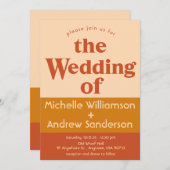 Oranje Terracotta Moderne Retro 5x7 Kaart (Voorkant / Achterkant)