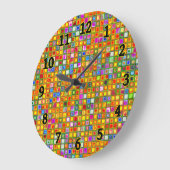 Oranje 'Terracotta' Multicolored Tiles Pattern Grote Klok (Hoek)