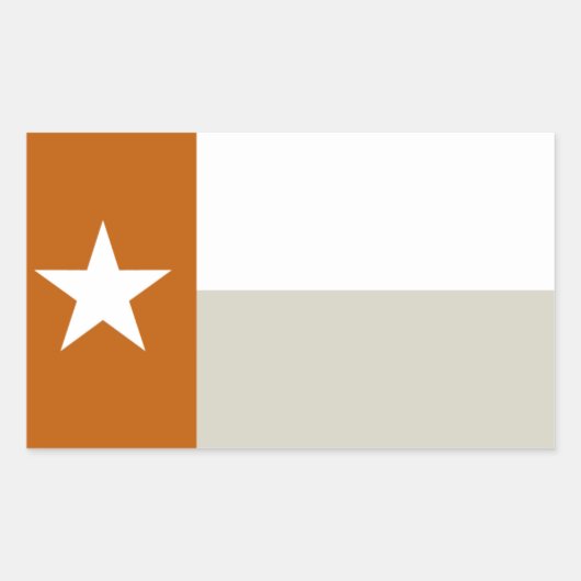 Oranje Texaanse vlag Rechthoekige Sticker (Voorkant)