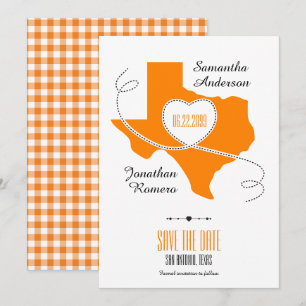 Oranje Texas Curling Ribbon Save the Date