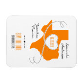 Oranje Texas Curling Ribbon Save the Date Magneet (Horizontaal)