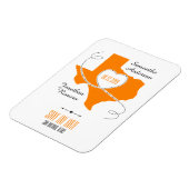 Oranje Texas Curling Ribbon Save the Date Magneet (Linkerzijde)