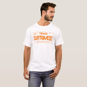 oranje Texas licentie bord shirt (Voorkant volledig)
