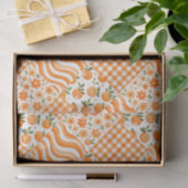 Oranje Texturen Tissuepapier (Geschenk)