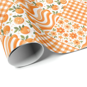 Oranje Textures Cadeaupapier
