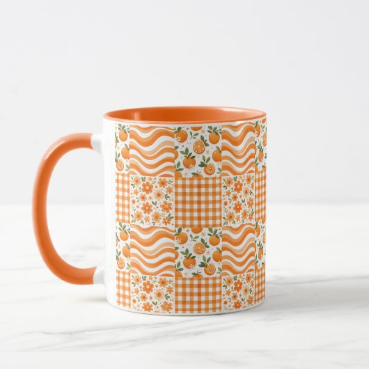 Oranje Textures Mok (Links)
