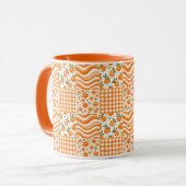 Oranje Textures Mok (Voorkant links)