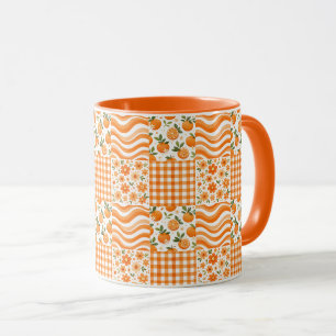 Oranje Textures Mok