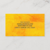 Oranje textuurachtergrond visitekaartje (Achterkant)