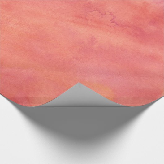 Oranje textuurpatroon Waterverf doorpersen Cadeaupapier (Hoek)