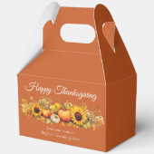 Oranje Thanksgiving Pompoenen Custom Company Party Bedankdoosjes (Voorkant)