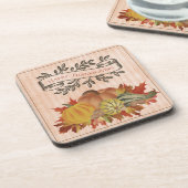 Oranje Thanksgiving Pompoenen en Squash Bier Onderzetter (Linkerzijde)