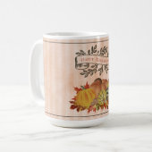 Oranje Thanksgiving Pompoenen en Squash Koffiemok (Voorkant links)