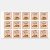 Oranje Thanksgiving Pompoenen en Squash Labels (Vel)