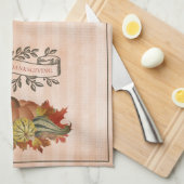 Oranje Thanksgiving Pompoenen en Squash Theedoek (Quarter Fold)