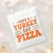 oranje Thanksgiving red kalkoen pizza Bedankzakje (Geknipt)