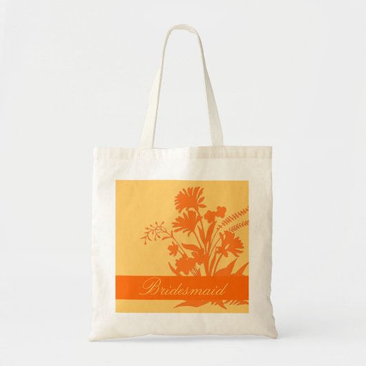 Oranje thema aangepaste bridesmaid souvenir tas (Voorkant)