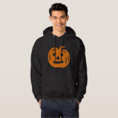 Oranje thema Jack-O-Lantern Pumpkin Halloween Hoodie (Voorkant volledig)