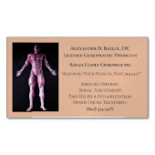 Oranje therapie Chiropractie Medisch Magnetisch Visitekaartje (Voorkant)