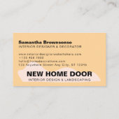 Oranje thuisgebruik Sofa-Plant Decoratie Visitekaartje (Achterkant)