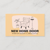 Oranje thuisgebruik Sofa-Plant Decoratie Visitekaartje (Voorkant)