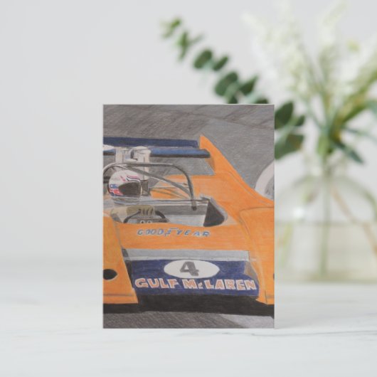 Oranje Thunder Briefkaart (Staand voorkant)