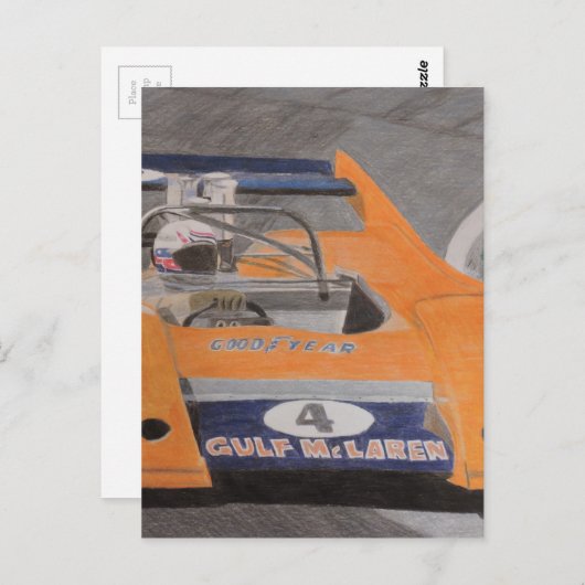 Oranje Thunder Briefkaart (Voorkant / Achterkant)