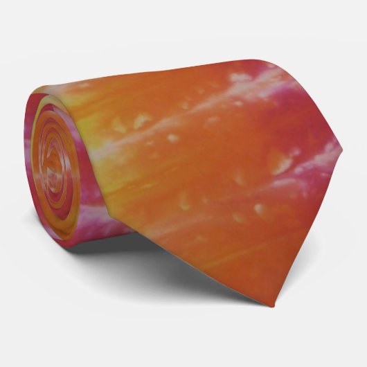 Oranje Tie Dye Necktie Stropdas (Opgerold)