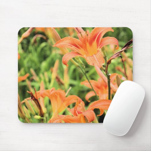 Oranje Tiger Lilies Mousepad Muismat (Met muis)
