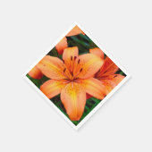Oranje Tiger Lily Floral Napkin Servet (Hoek)