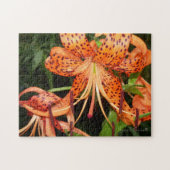 Oranje Tiger Lily Flower Jigzaag Puzzle Legpuzzel (Horizontaal)