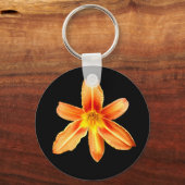 Oranje Tiger Lily Key Ring Sleutelhanger (Voorkant)