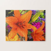 Oranje Tiger Lily Puzzle Legpuzzel (Horizontaal)