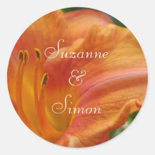 Oranje Tiger Lily Ronde Sticker