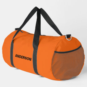 Oranje Tiger Solid Color Aangepaste naam Plunjezak