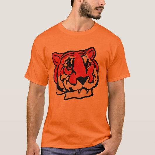 ORANJE TIGER T-SHIRT (Voorkant)