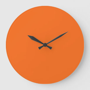 Oranje Tijger Effen Kleur Grote Klok