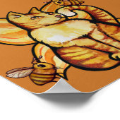 Oranje tijger — Kat bij bijen bij zomertijd Poster (Hoek)