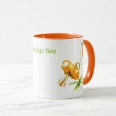 Oranje tijger Lily Gepersonaliseerd Mok (Voorkant rechts)