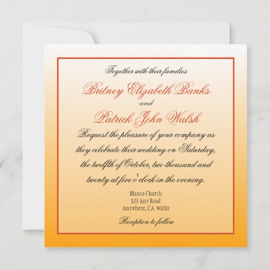 Oranje tijger Lily - Lilies Wedding Invitations Kaart (Achterkant)