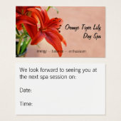 Oranje tijger Lily sluit foto's aan Visitekaartjes (Voorkant /achterkant)