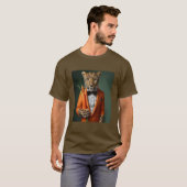 oranje tijger met wortelen T-shirt (Voorkant volledig)