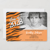 Oranje Tijger of Bengaals Afstuderen Foto Kaart (Voorkant)