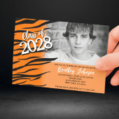 Oranje Tijger of Bengaals Afstuderen Foto Kaart