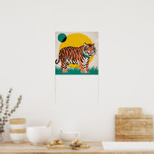 oranje tijger poster (Keuken)