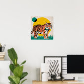 oranje tijger poster (Thuiskantoor)