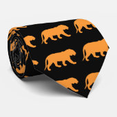 Oranje tijger stropdas (Opgerold)